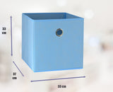 SORTI 33x33x27 CM Blue 6-Pack Foldable Storage Cubes - Fabric Bookcase Organizers for Toys and More V510-333733_LIGHT_BLUE_6X_V2