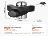 Trailer Hitch Lock, Compatible with 58.7 mm Couplers, Heavy-Duty Anti-Theft Trailer Ball Lock with 3 V952-SPSOHSCX25164V9WR001V0