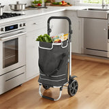 Foldable Shopping Trolley Cart Multifunctional Large Capacity Hand Carry Bag Aluminium Frame with V985-SHOPPINGTROLLEY