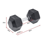 20KG Commercial Rubber Hex Dumbbell Gym Weight V63-794115