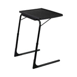 Foldable Table Adjustable Tray Laptop Desk with Removable Cup Holder-Black V264-PST-301S-BLK