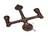 Iron Wall Lamp Double Head Water Pipe Lamp Steampunk Wall Lamp with E27 Socket for Industrial V1294-YM0901-3119210193711
