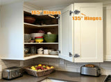 165&deg & 135&deg Soft Close Cabinet Hinges for Lazy Susan Bifold Doors, Concealed European Hinges, Full V1107-994-21441