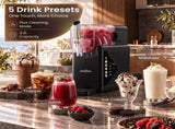 NORDA Slushie Machine 2.2L Frozen Drink Maker Ice Cream Maker Foldable Control Panel Black TD-SLS-20S-2P5-BK