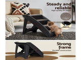 i.Pet Dog Ramp Steps For Bed Sofa Car Pet Stairs Ladder Portable Foldable Black FDR-D-433-BK