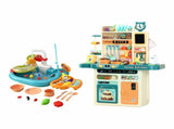 Keezi 2 Piece Kids Pretend Kitchen Playset Water Toys Fishing Game Food Play PLAY-KITCHEN-SINK-GN