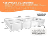Rooster Farms 2.96m x 1.48m PVC Dog Whelping Box Playpen Kit - Anti-Crush Rail V238-SUPDZ-41965153124432