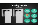 Cefito 8'' Rain Shower Head Set Handheld Square High Pressure wins TapChrome SHOWER-A2-SQ-8-SI-TAP
