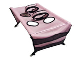 Foldable Pet Grooming Table for Cats and Small Dogs, Multi-functional Care Station with Mesh Bed, V1341-ZY-TK4YMV6X-BLACK