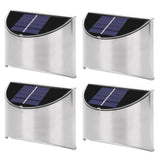 4Pcs Set Stainless Steel Solar Power LED Wall Light LightControl for Garden Yard Lighting V1294-YM0901-3111200146511
