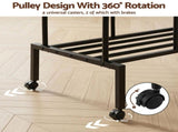 Artiss Clothes Rack Double Rod Airer Rail Coat Stand Hanger Storage Shelf HANGER-E-01-4T-SIBK