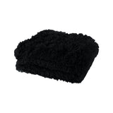 Lucia Nutural Collection Shaggy Throw Rug 127 x 152cm Black V442-ATX-THROW-LUCIASHAGGY-BLACK-RE