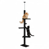 CARLA HOME Floor to Ceiling Cat Tree Tower with Adjustable Height 230-286cm for Indoor Cats V178-36389
