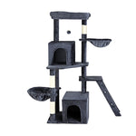 i.Pet Cat Tree Tower Scratching Post Scratcher 138cm Trees Condo House Grey PET-CAT-M138-GR