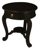 Round Cabriole Leg 1 Drawer Lamp Table V199-LT001RDCLC