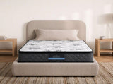 Giselle Bedding Single Mattress 24cm Pillow Top Bonnell Spring Egg Crate MATTRESS-0757-PT-S