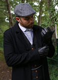 DENTS Mens Drivers Cap Abraham Moon Hat Tweed Peeky Blinders - Charcoal V563-1-3040-CHARCOAL-L