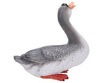 Goose Statue Figurine Resin Gray Goose Farm Animal Sculpture Desktop Ornament for Home Garden Patio V1294-YM0901-3111240273111
