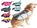 Size XL Grey Pet Life Jacket for Dogs - Summer Swimming Safety Vest with Shark Fin for Small to V888-ELOSUNG23302