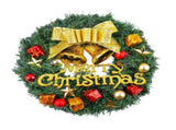 Xmas Wreath for Front Door Plastic Xmas Pine Wreath Decoration with Balls Ornament for Fireplace V1294-YM0901-3115240094613