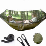 Camping Hammock with Mosquito Net, 1-2 Person, Portable and Lightweight, Pop-up Parachute for V1308-DSZKI-1098