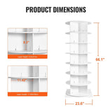 VEVOR 7-Tier Rotating Shoe Rack Tower 360&deg;Spinning Shoe Display with Base Black V952-BSXZXJ7CGD4G22506V0