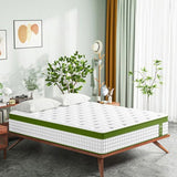 BedStory Queen 30cm Hybrid Mattress Cooling Gel Memory Foam 5 Zone Pocket Spring Bed Temperature XFGH-MA-D-PC-30-Q-WH