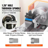 Mini Metal Lathe Machine, 180 x 400 mm, 800W Precision Benchtop Power Metal Lathe, 150-2500 RPM V952-BZDMNJSCCSFWSEYI0V3
