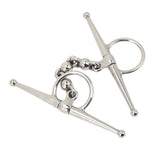 135mm Stainless Steel Horse Mouth Bit Horse Mouth Riding Full Cheek Snaffle Bit with Ball Chain V1294-YM0717-3111220220811
