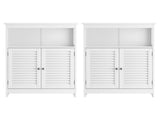 Artiss 2x Buffet Sideboard Cabinet Server Cupboard Kitchen Bathroom Storage IVOR FURNI-P-SIDE60-WHX2