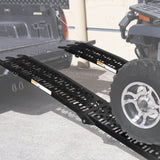 2x Aluminium ATV Loading Ramp Foldable - Black ATV-01A-BK-2