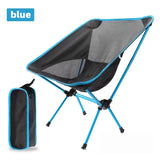 Premium Foldable Camping Chair Blue V728-OBA1005009770987910