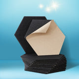 Alpha Acoustic Foam 12pcs 35x30x0.9cm Soundproof Absorption Panel Adhesive Black AF-HEX-12-BK