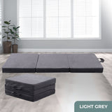 GOMINIMO 3 Fold Folding Mattress Single Light Grey V227-3720101007080