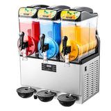 VEVOR Commercial Frozen Drink Maker, 15Lx3 Triple Tank Slushy Machine, 180 Cups Stainless Steel V952-CGXXRJX315LS56A98V3