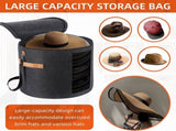Hat box - storage boxes - Hat storage box - round - dark gray - 50 x 43 cm - felt - foldable - with V1188-NK-BOL-495