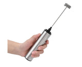 Stainless Steel Electric Milk Frother, Handheld Egg Beater, USB Charging, Mini Mixer V1263-JX-2937