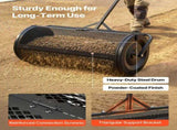 Compost Spreader, 91 cm Wide Peat Moss Spreader with Push/Tow Handle, 4 Heights Adjustable, V952-GTSBJHSFMTCGFONO4001V0