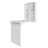 Artiss Computer Desk Bookshelf Wall Mount White DESK-WALL-WH