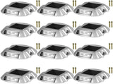 Driveway Lights 12-Pack Solar Driveway Lights Bright White with Screws Solar Deck Lights Outdoor V952-TYNDD12JTWH000001V0