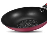 Frying Pan Flat Bottom Cooking Wok Cast Iron Kitchen Ware with Handle for Soup Stew 28cm / 11.02in V1294-YM0716-3118220133113