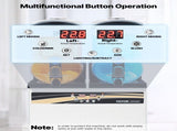 Commercial Frozen Drink Maker, 15Lx2 Double Tank Slushy Machine, 120 Cups Stainless Steel Margarita V952-CGXXRJX215LSN1G19V3