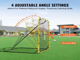 Baseball And Softball Rebounder Net, 4 x 4.5 Feet PitchBack Baseball Nest for Pitching and Fielding V952-BQHDWPWJDKD41TLV7V0