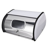 Bread Bin Bread Box Bread Holder Storage Container With Small Window for Kitchen Countertop White V1294-YM0521-3117230095612