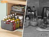 CARLA HOME 2-Tier Under Sink Organizer with Sliding Drawers & Height Adjustable for Kitchen Bathroom V178-36395