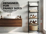 Artiss 2X Floor Standing Corner Shower Caddy 5 Tier Bathroom Organizer Black BSR-A-5T-142HX2
