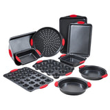 Baking Pan Set 10-Piece Nonstick Carbon Steel Set with Silicone Handles V952-TGKPTZ10JHS0KEORVV0