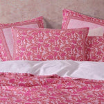 Logan and Mason 250TC Gatika Pink Cotton Sateen Quilt Cover Set Queen V442-LED-QUILTCS-GATIKA-PINK-QS