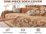 Vintage Jacquard Chenille One-Piece Sofa Cover Throw with Tassel Edging - Reversible Furniture V888-ELOSUNG55321-3