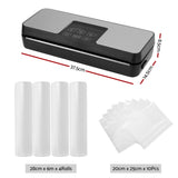 Devanti Food Vacuum Sealer Machine Auto Seal Cutter 5 Modes Storage Bags 28cm 6m 4 Rolls FVS-30-BAG-28X2